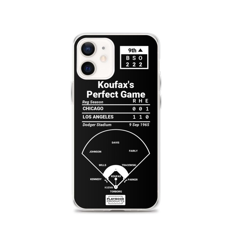 Greatest Dodgers Plays iPhone&nbsp;Case: Koufax's Perfect Game (1965)