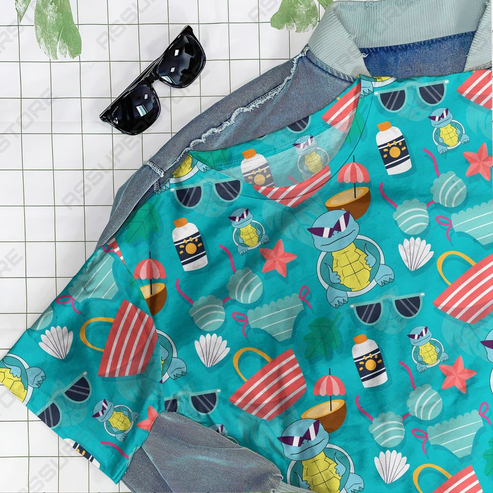 Squirtle Tshirt Design Squirtle Summer Tshirt Squirtle Personalized Anime Tshirt