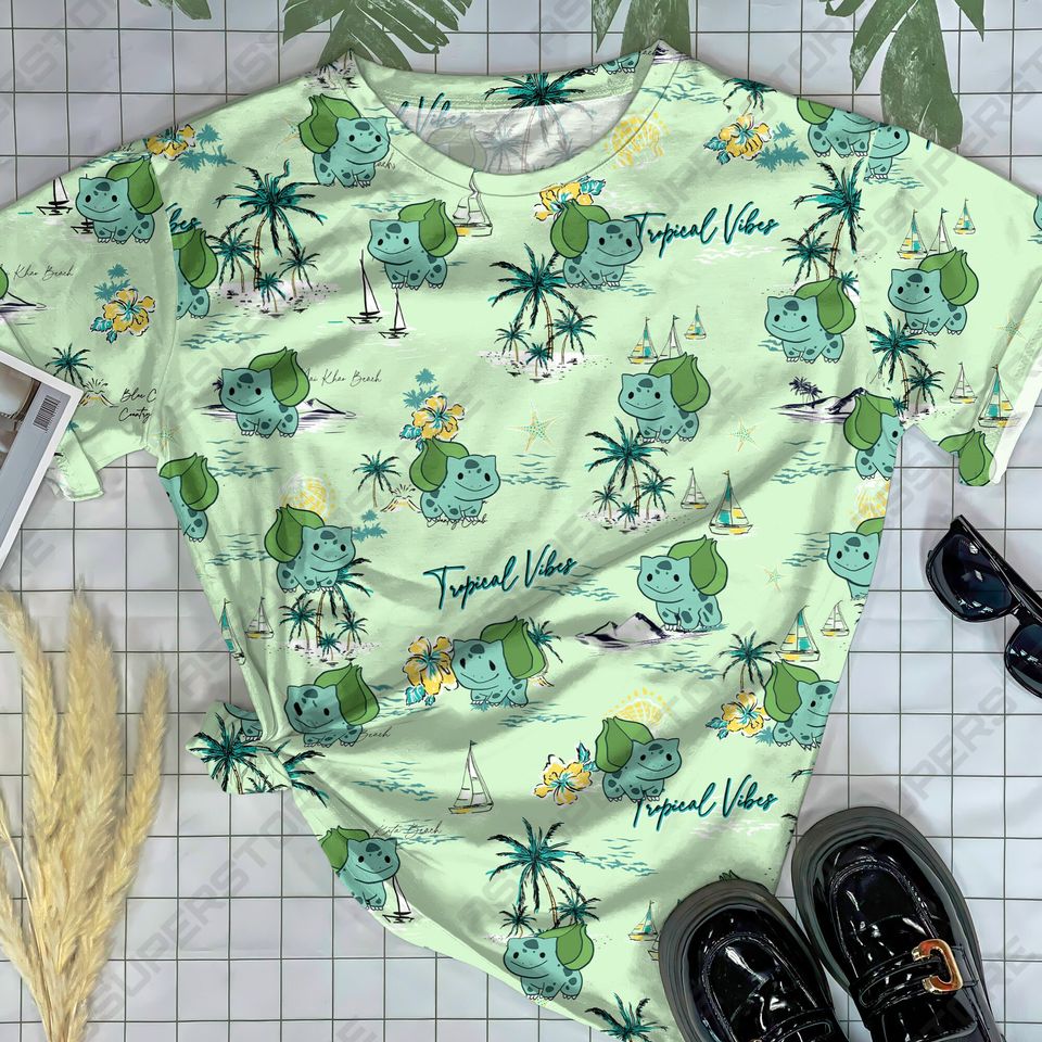 Bulbasaur Green Funny Tshirt Bulbasaur Cute Design Tshirt