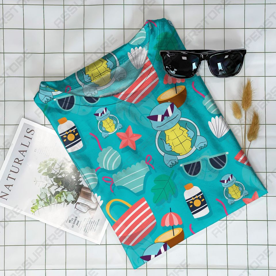 Squirtle Tshirt Design Squirtle Summer Tshirt Squirtle Personalized Anime Tshirt