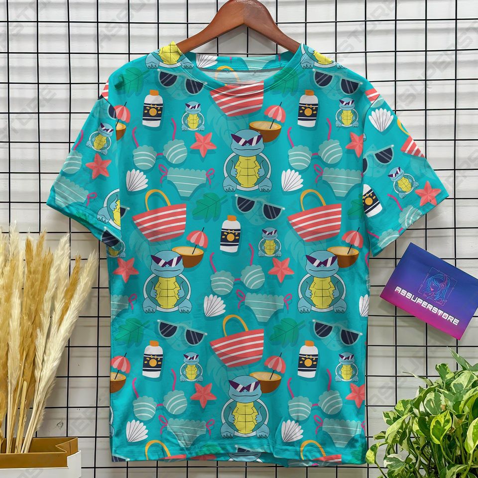 Squirtle Tshirt Design Squirtle Summer Tshirt Squirtle Personalized Anime Tshirt