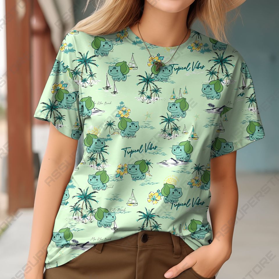 Bulbasaur Green Funny Tshirt Bulbasaur Cute Design Tshirt