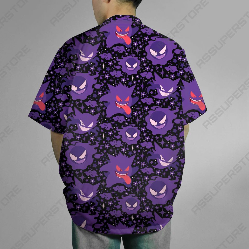 Gengar Pattern Hawaii Shirt, Tropical Beach Hawaii Shirt