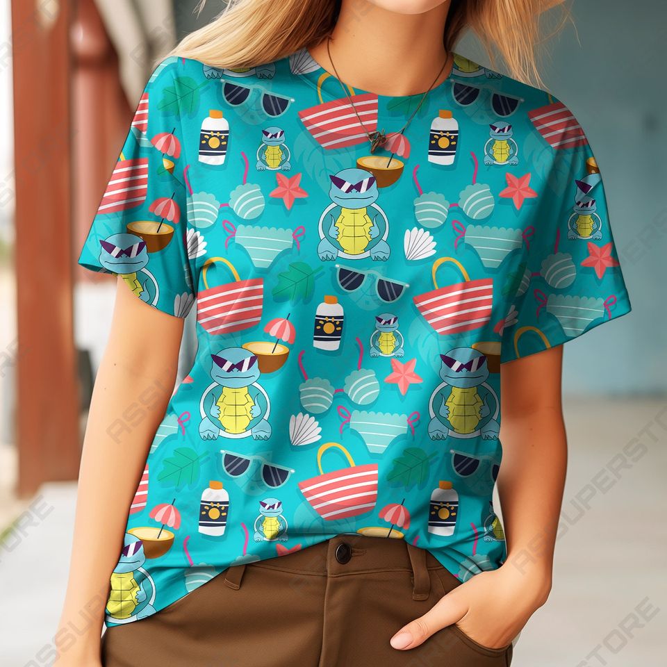 Squirtle Tshirt Design Squirtle Summer Tshirt Squirtle Personalized Anime Tshirt