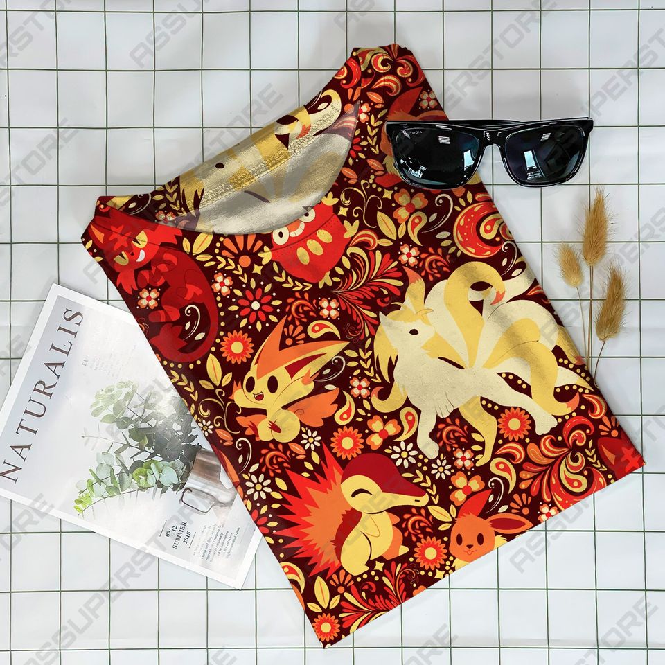 Charmander eevee Fire Funny Tshirt