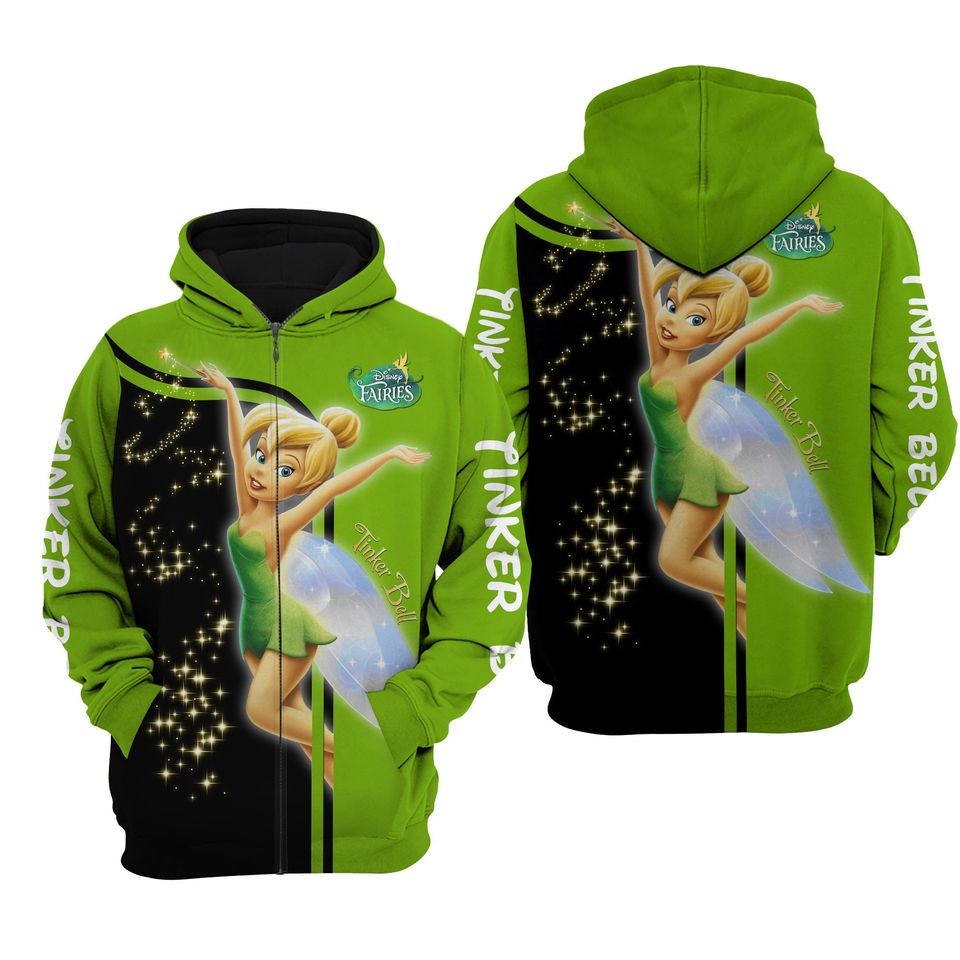 Tinker Bell Hoodie | Tinker Bell Disney 3D Hoodie