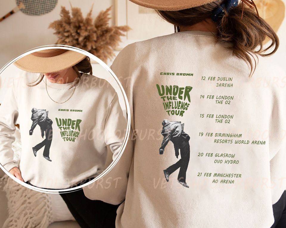 Chris Brown Under The Influence Tour 2 Sides Sweatshirt