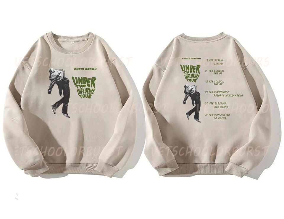 Chris Brown Under The Influence Tour 2 Sides Sweatshirt