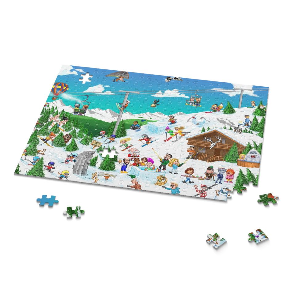 Holiday Fun Ski Mountain Jigsaw Puzzle