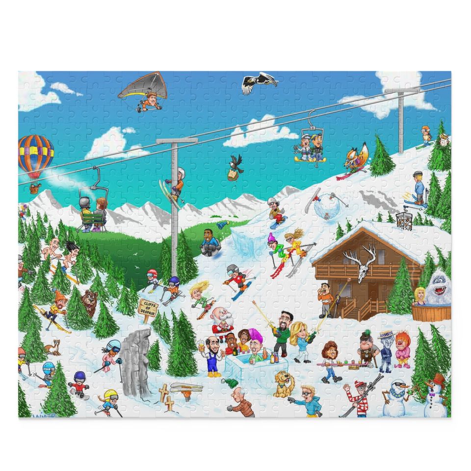 Holiday Fun Ski Mountain Jigsaw Puzzle