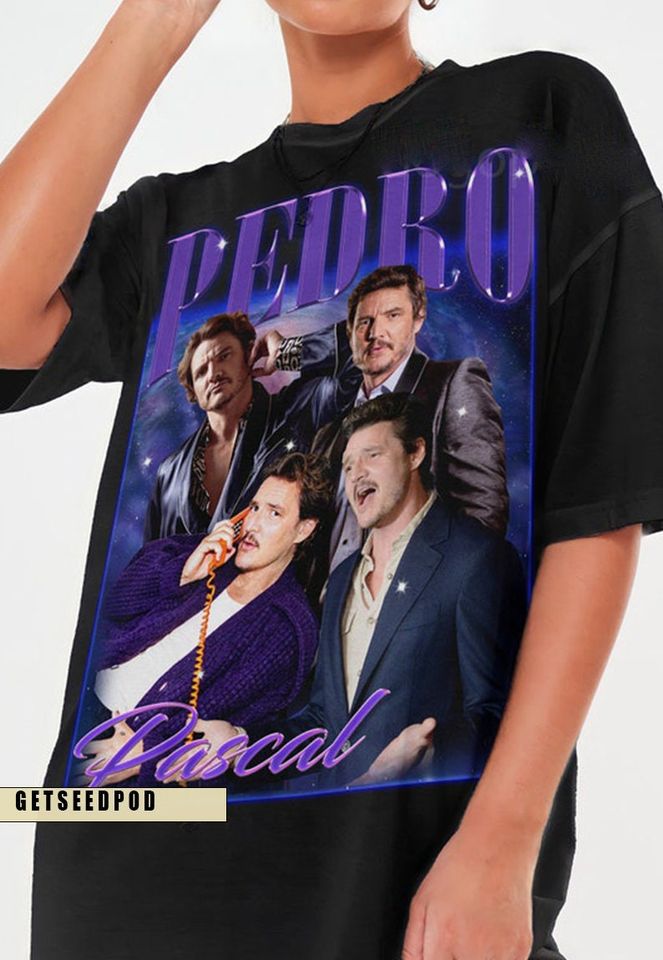 PEDRO PASCAL Shirt, Actor Pedro Pascal Shirt Retro 90s, Narco Pedro Pascal Fans Gift