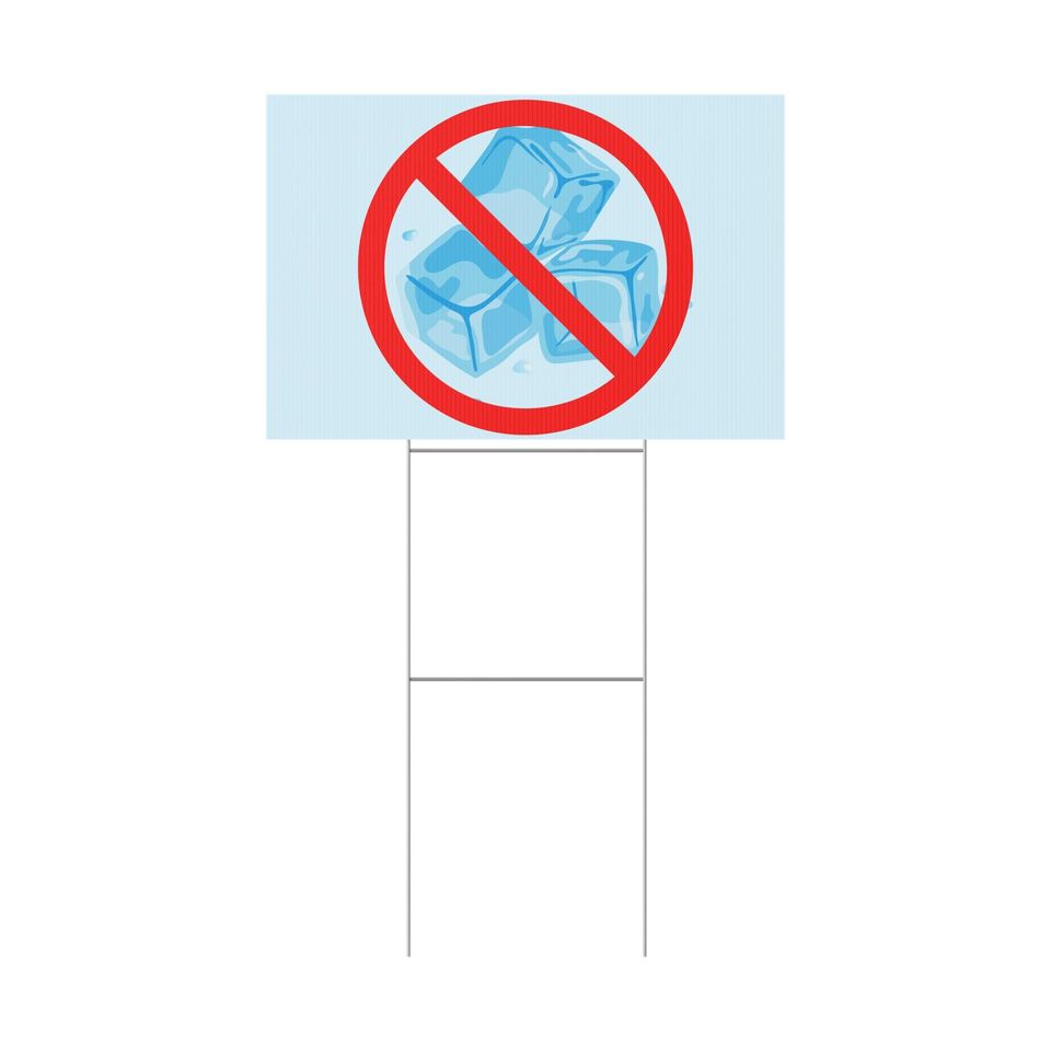 No ICE Symbol Plastic Yard Sign