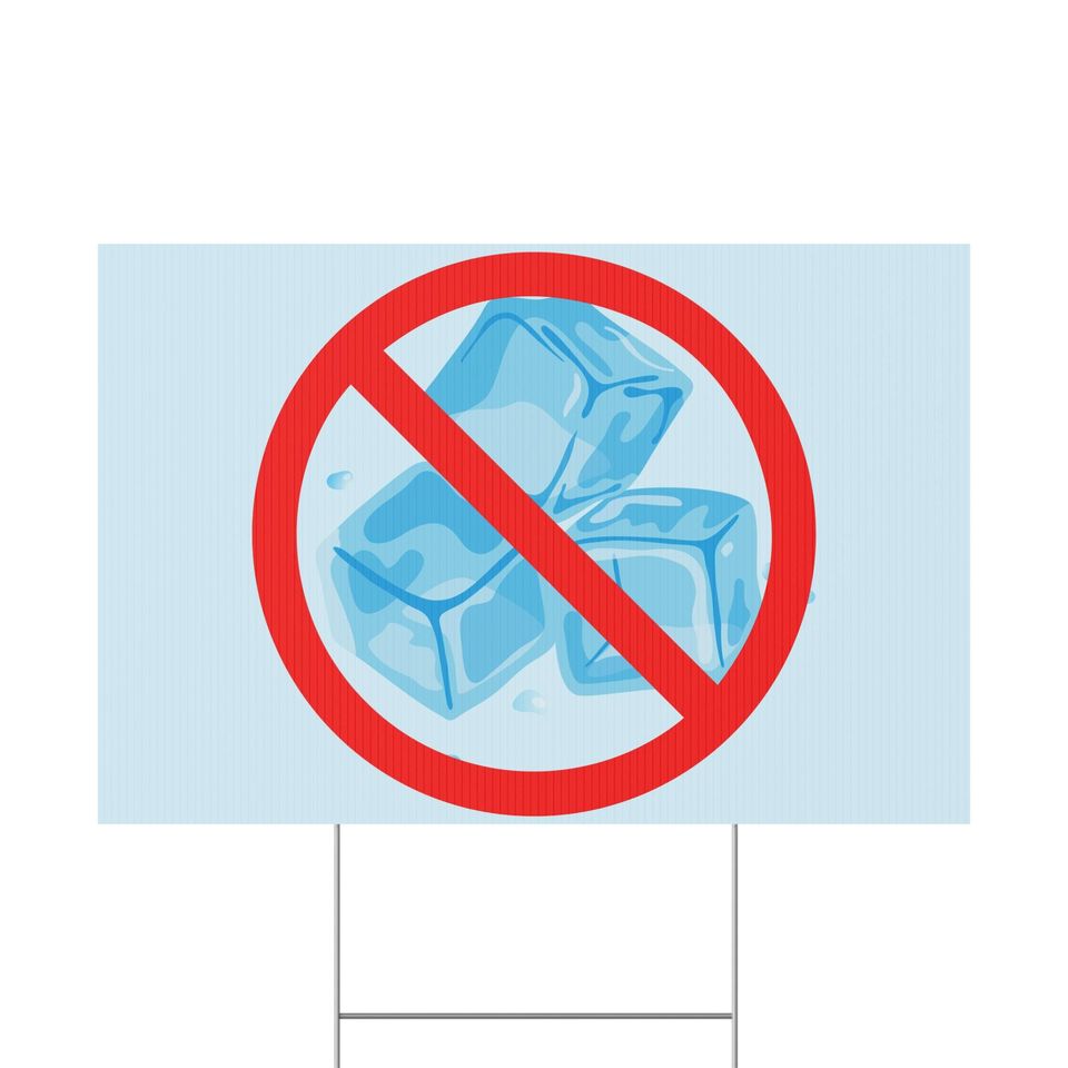 No ICE Symbol Plastic Yard Sign
