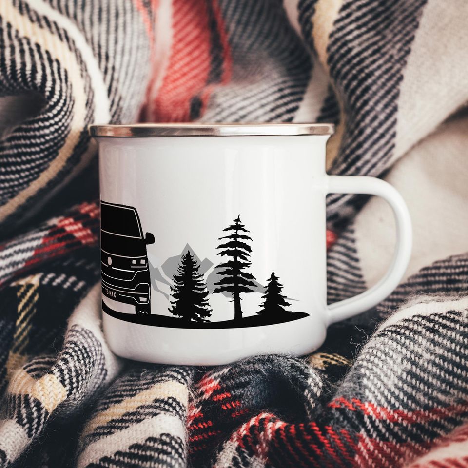 Personalised Campervan Enamel Camper Mug