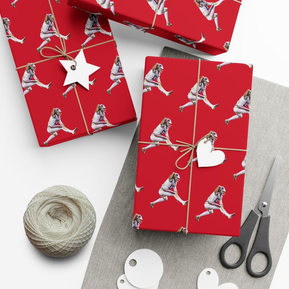 Josh Allen Jumping Wrapping Paper