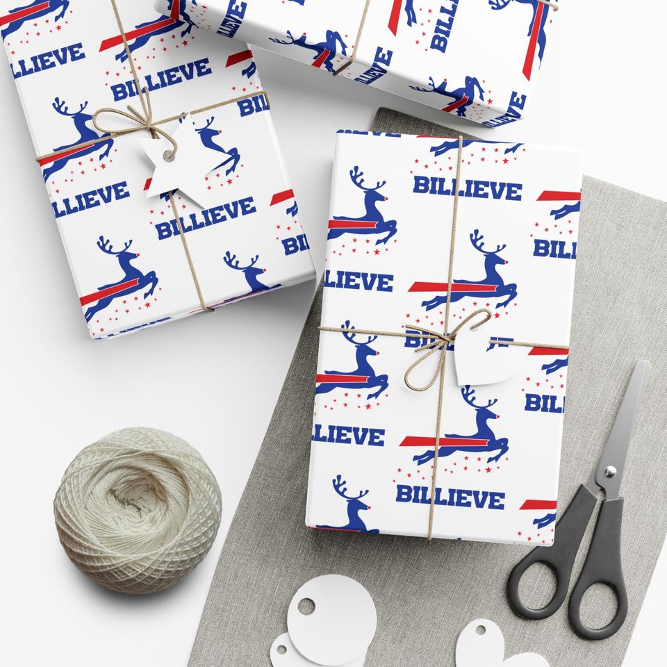 Billieve, Holiday Bills Mafia - Gift Wrapping Paper Rolls for Buffalo Fans