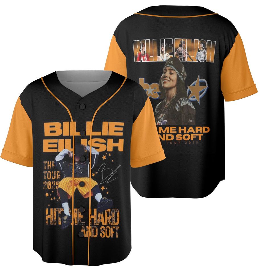 Billie Eilish Hit Me Hard And Soft Tour BAseball Jersey