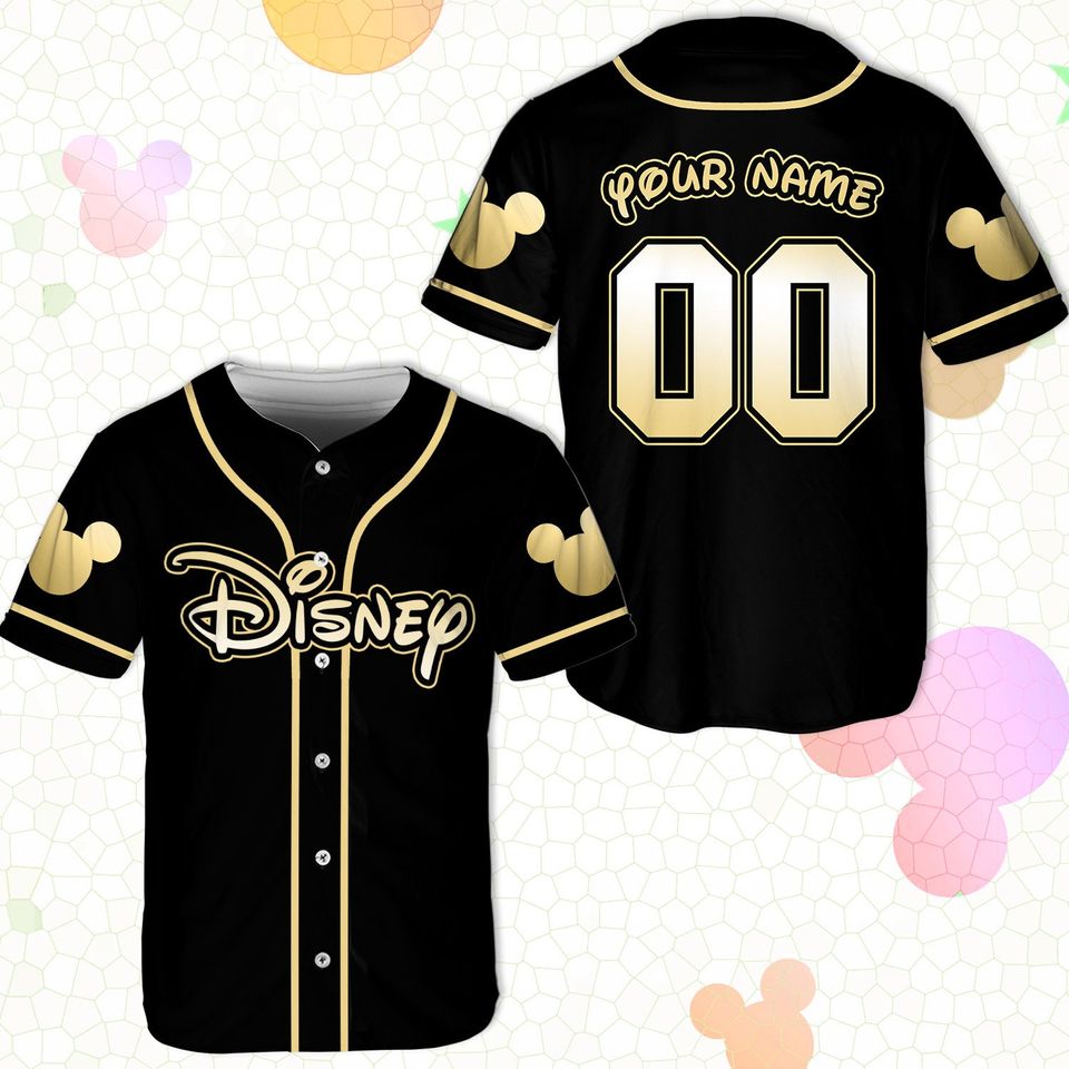 Personalized Disney Baseball Jersey, Custom Name Disney