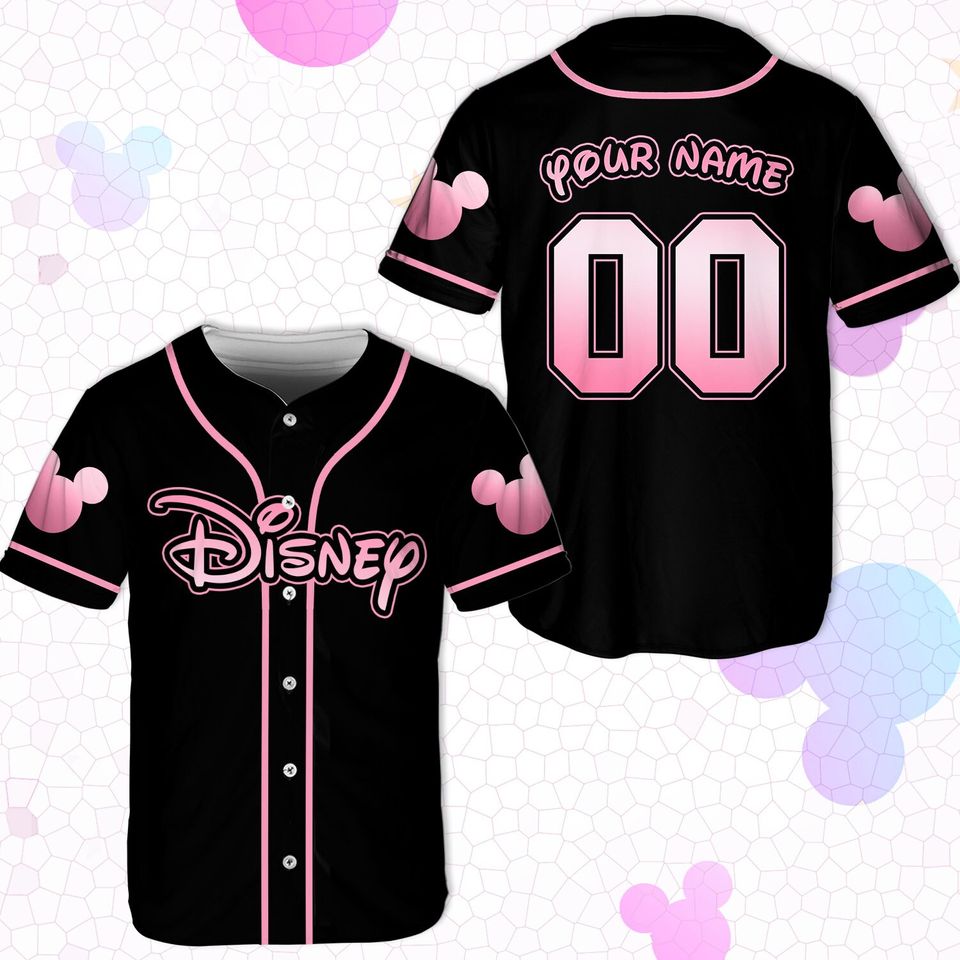 Personalized Disney Baseball Jersey, Custom Name Disney