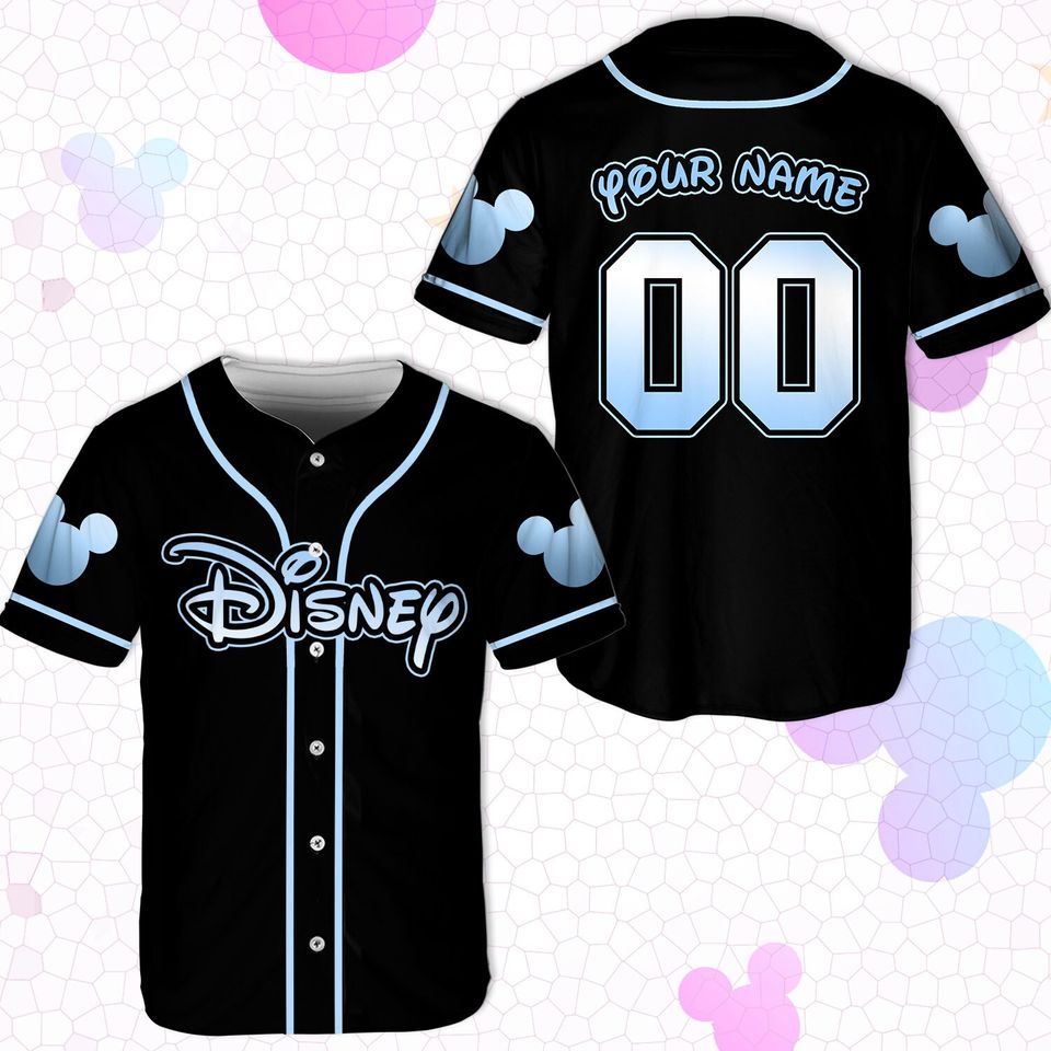 Personalized Disney Baseball Jersey, Custom Name Disney