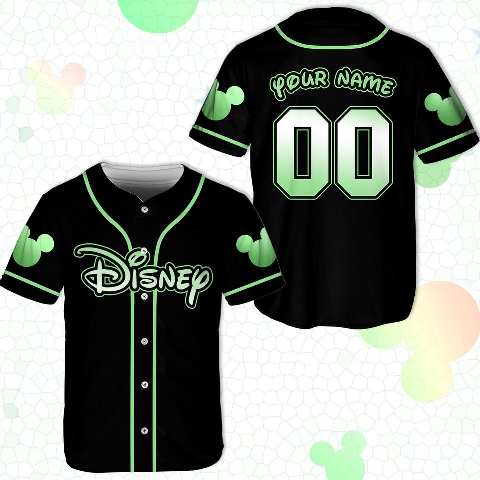 Personalized Disney Baseball Jersey, Custom Name Disney