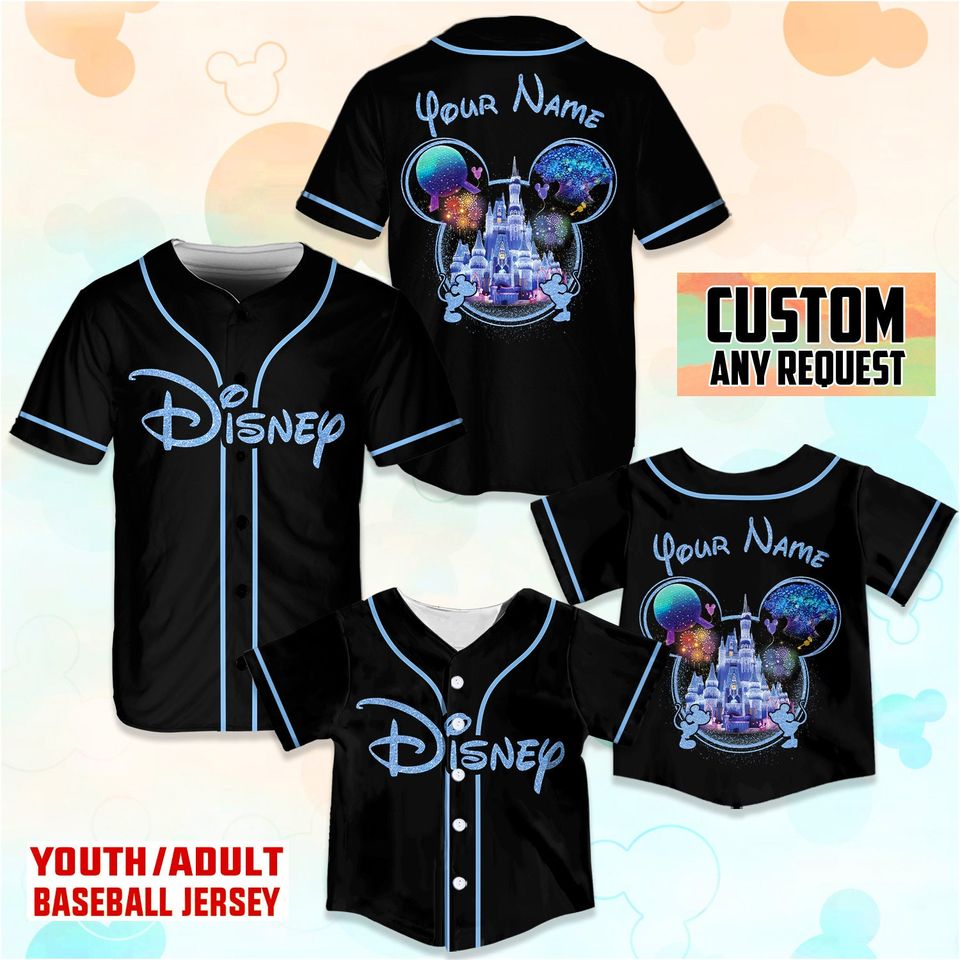 Personalized Disneyy Family Vacation Baseball Jersey, Custom Name Disneyland