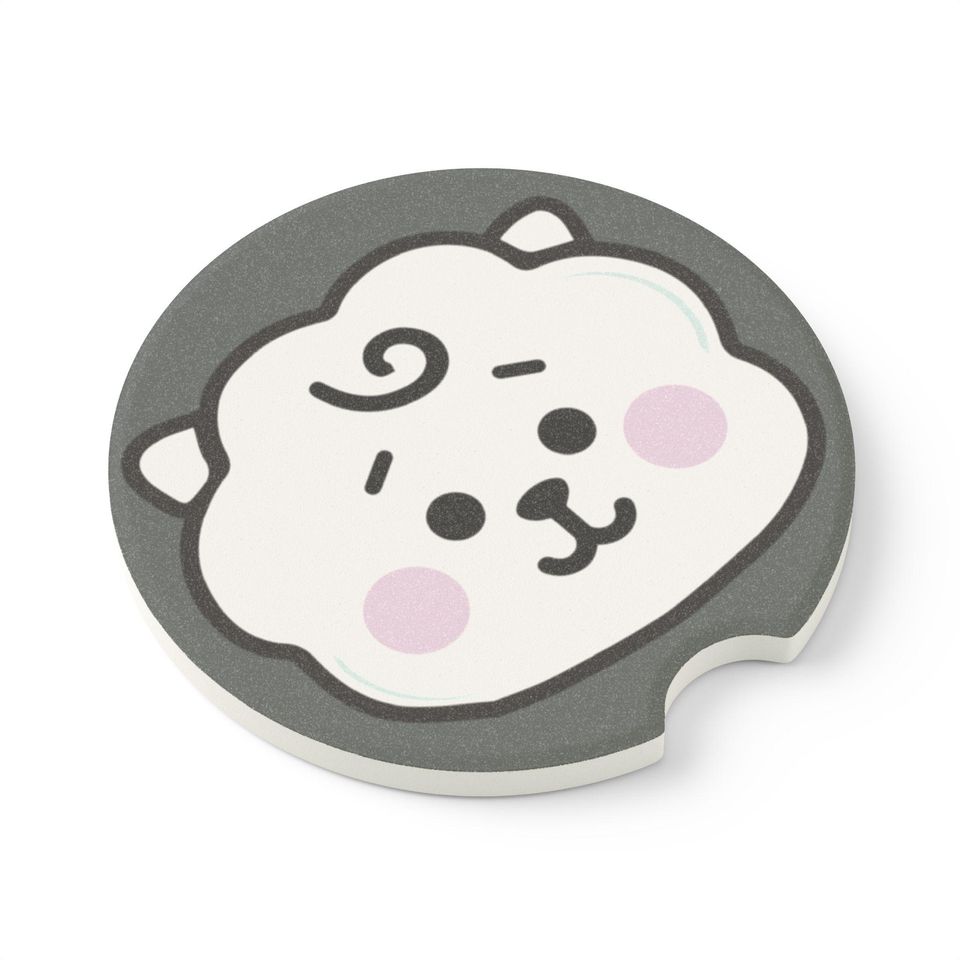 BTS Jin BT21 RJ Soapstone Car Coaster