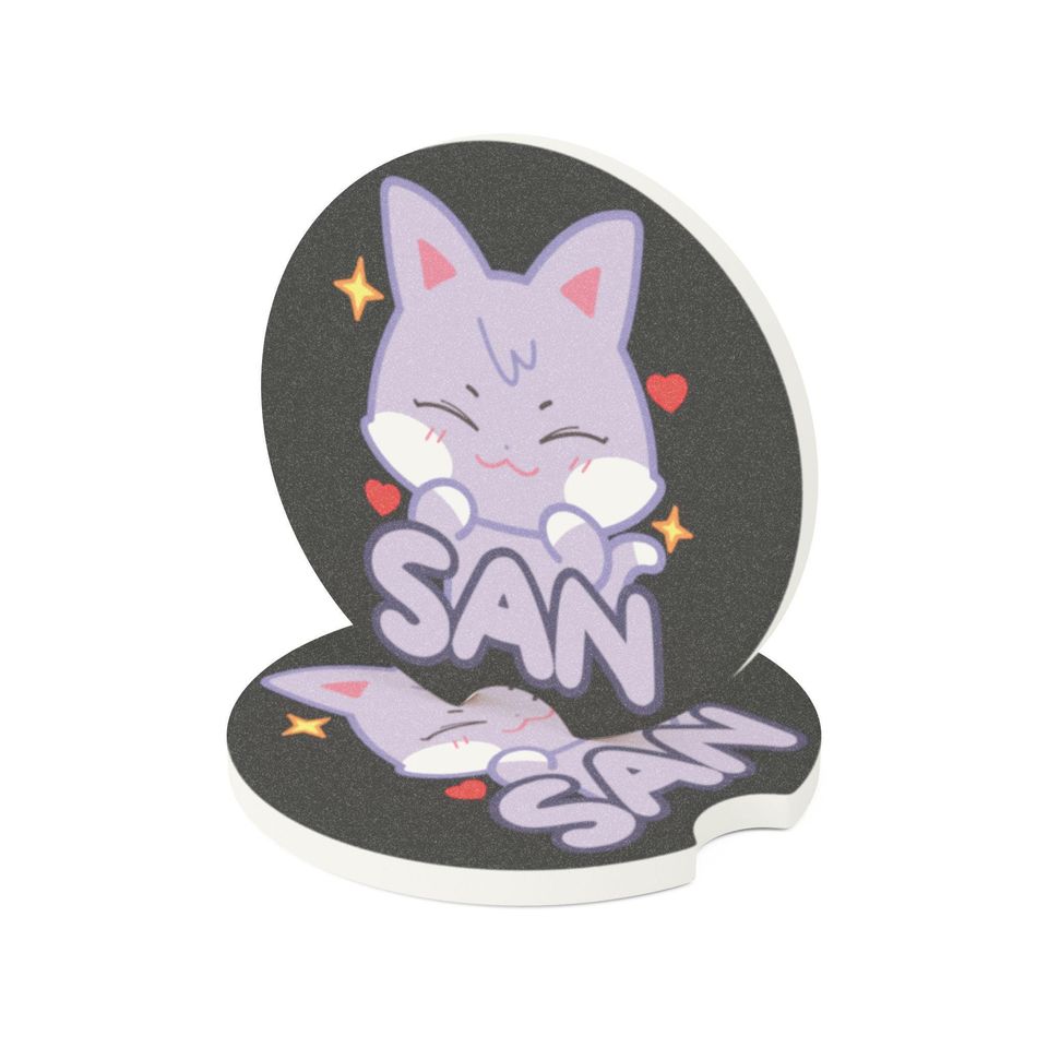 Ateez San Atiny SANdeoki  Soapstone Car Coaster