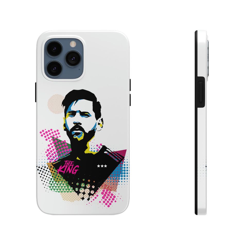 Messi Tough iPhone Case, Aesthetic Football Cover, Gift for Dad
