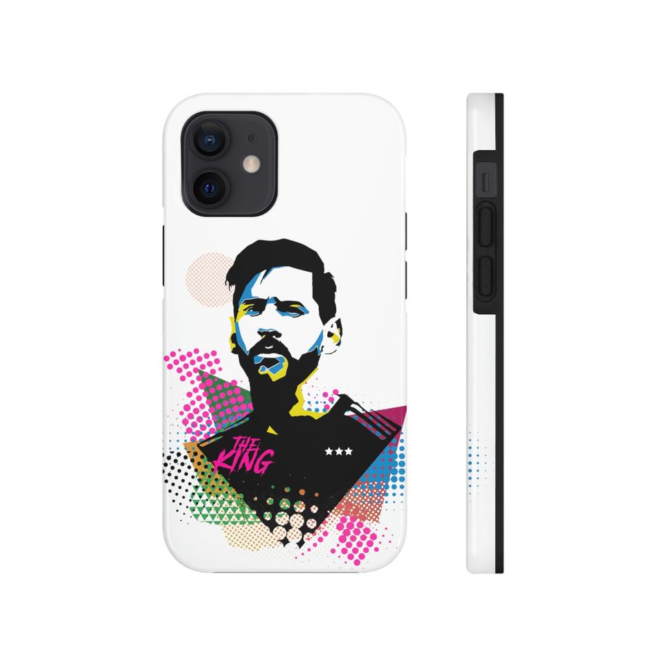 Messi Tough iPhone Case, Aesthetic Football Cover, Gift for Dad