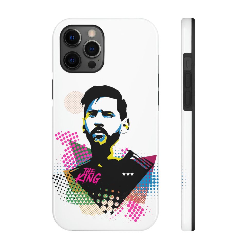 Messi Tough iPhone Case, Aesthetic Football Cover, Gift for Dad
