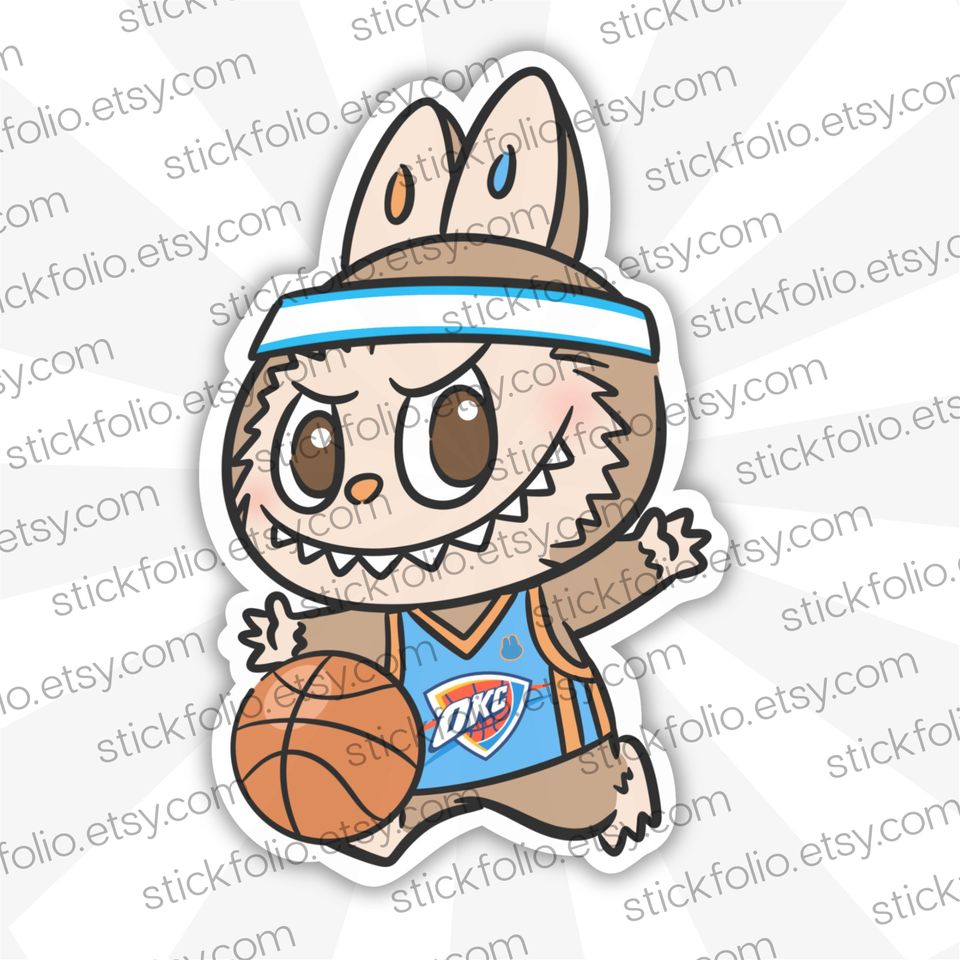 Oklahoma City Thunder Labubu Sticker