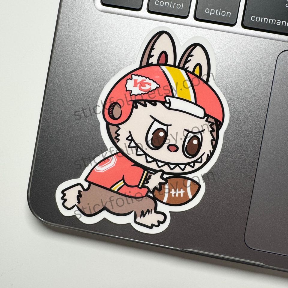Kansas City Chiefs Labubu Sticker