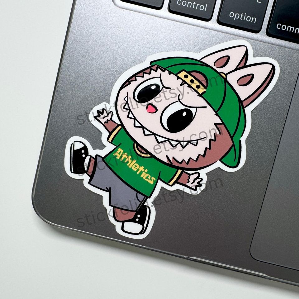 Oakland A's Labubu Sticker