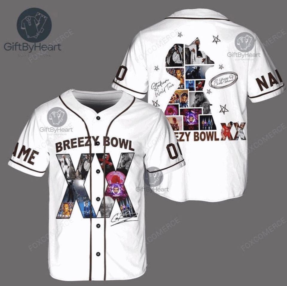 Chris Brown Breezy Bowl XX 2025 Tour Jersey