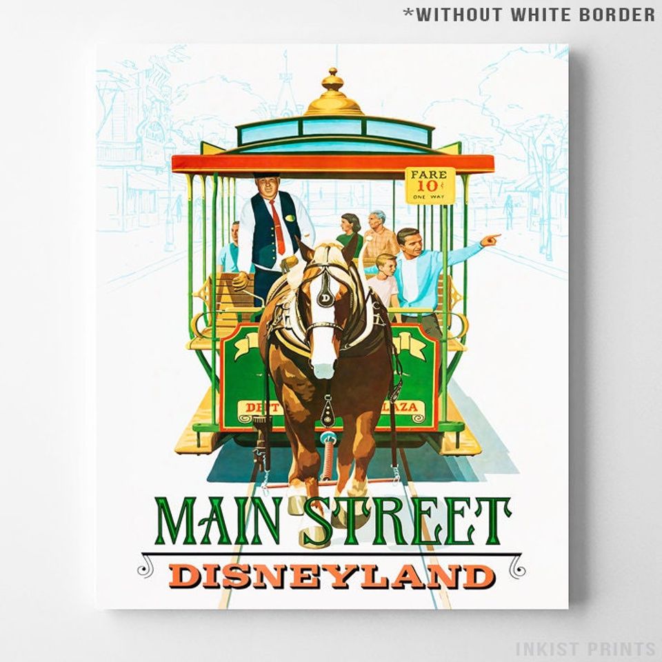 Disneyland Poster, Main Street Print, Disney Gift