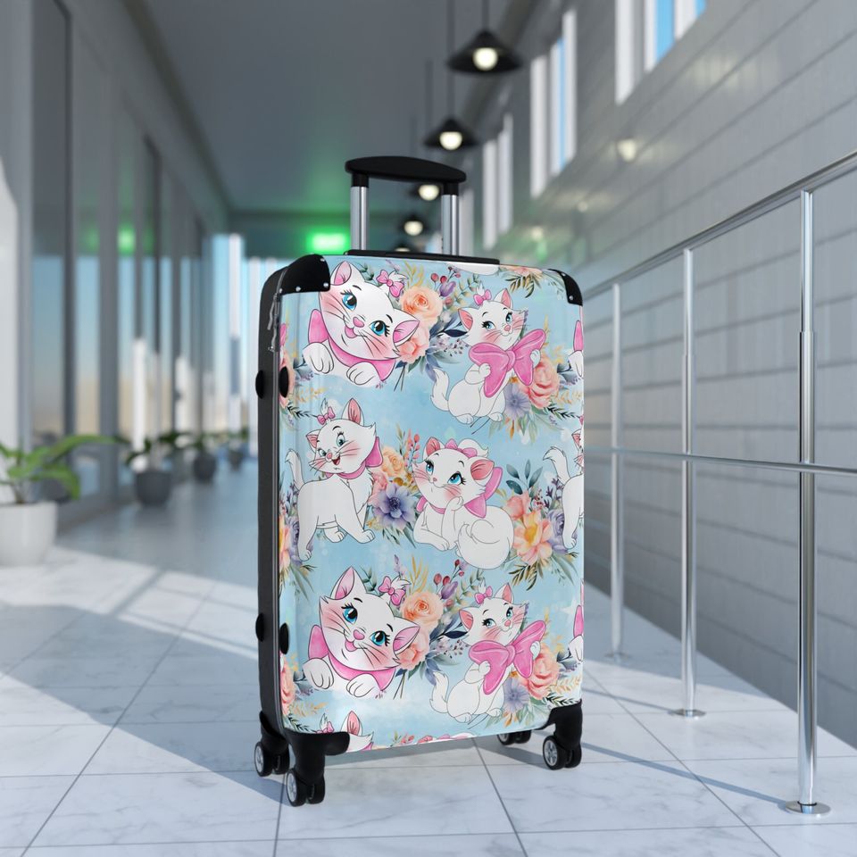 Seamless Marie Aristocats Floral Custom Design Rolling Suitcase