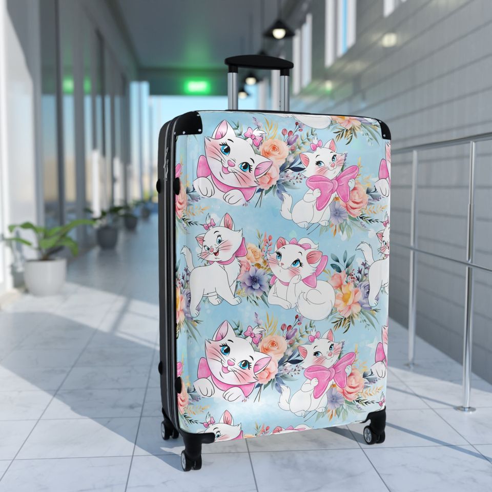 Seamless Marie Aristocats Floral Custom Design Rolling Suitcase