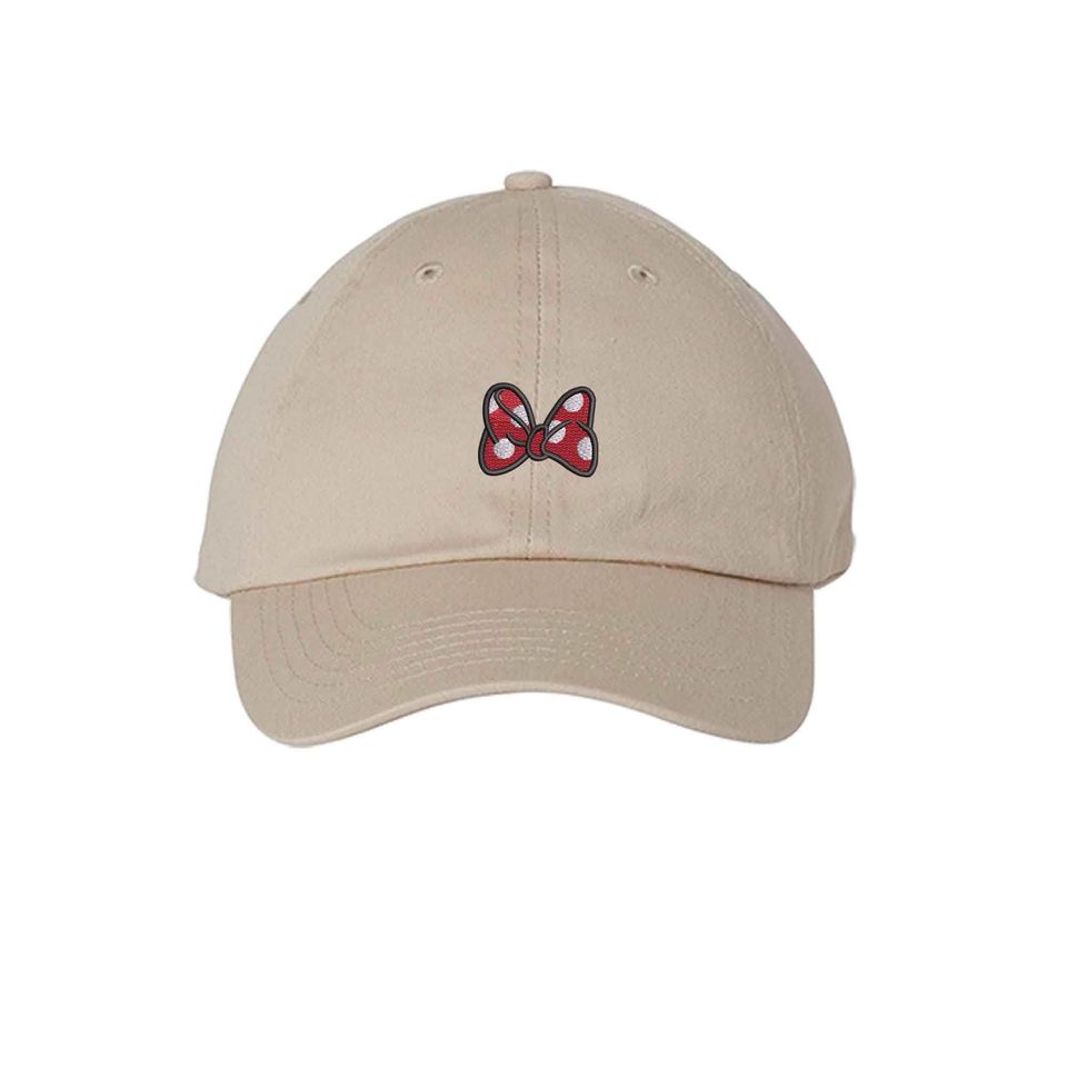 Minnie Mouse Bow embroidered Hat Polka Dot Mouse Bow Magic Kingdom, Disney Trip cap
