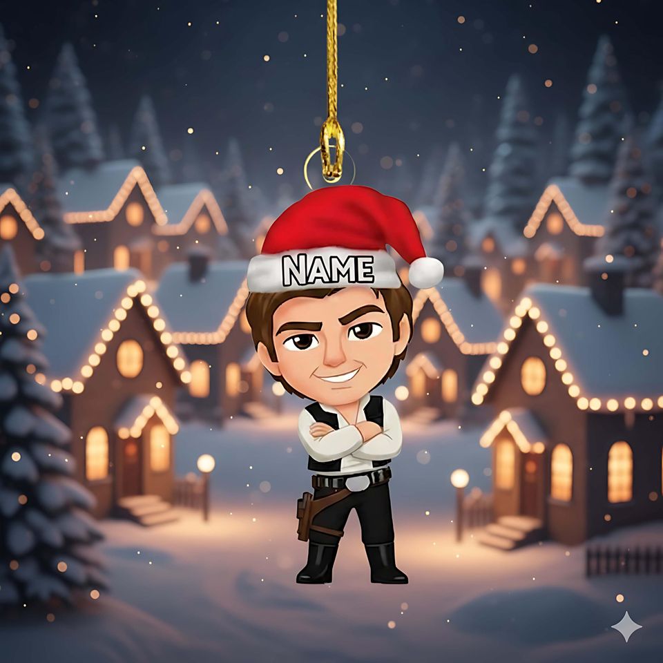 Personalized Hansolo Christmas Ornament, Mandalorian Keepsake 2025