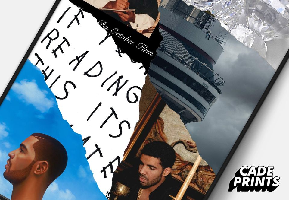 Drake Album Collage Poster
