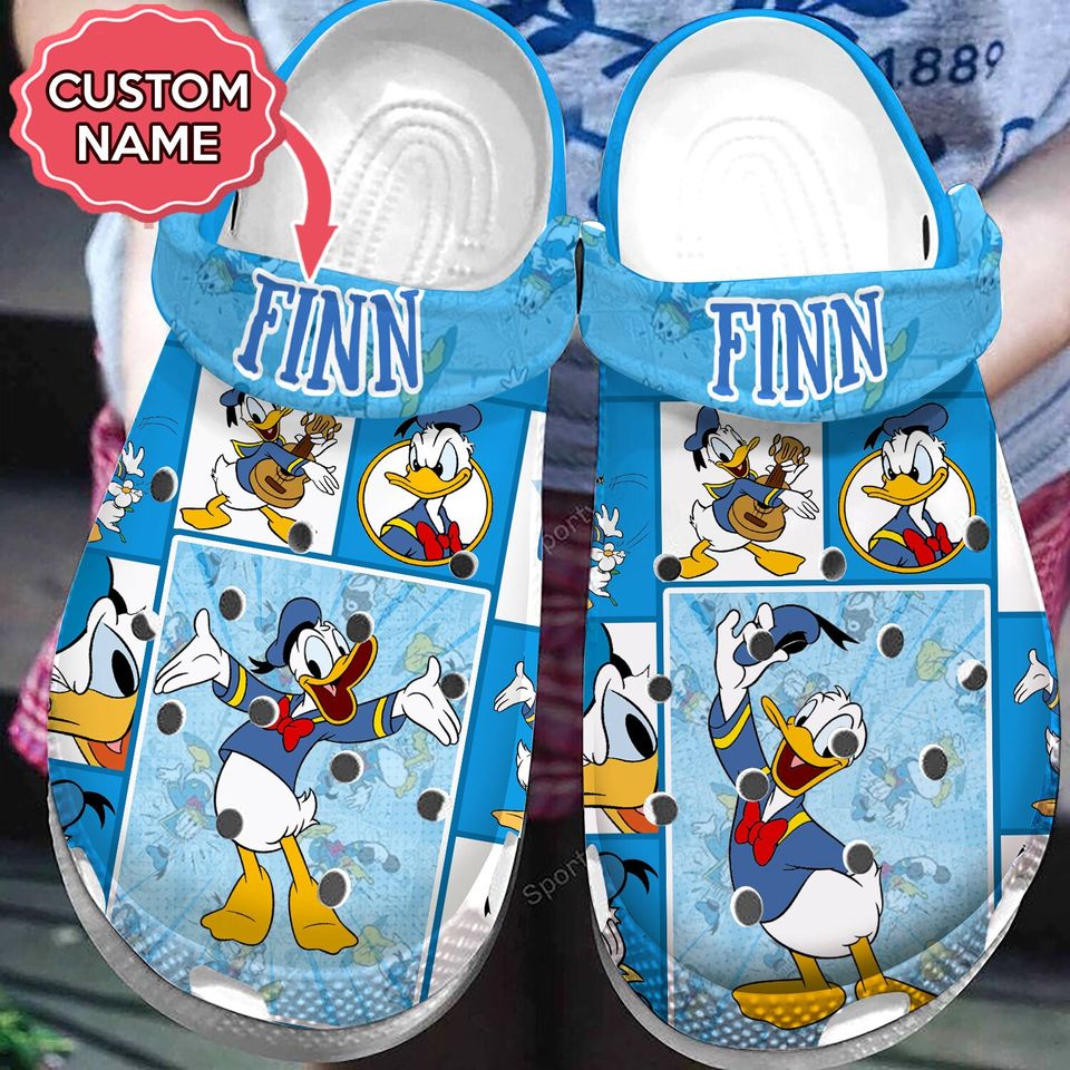 Custom Donald Duck Clogs Shoes, Gift For Kids, Gift For Her