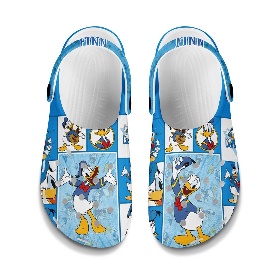 Custom Donald Duck Clogs Shoes, Gift For Kids, Gift For Her