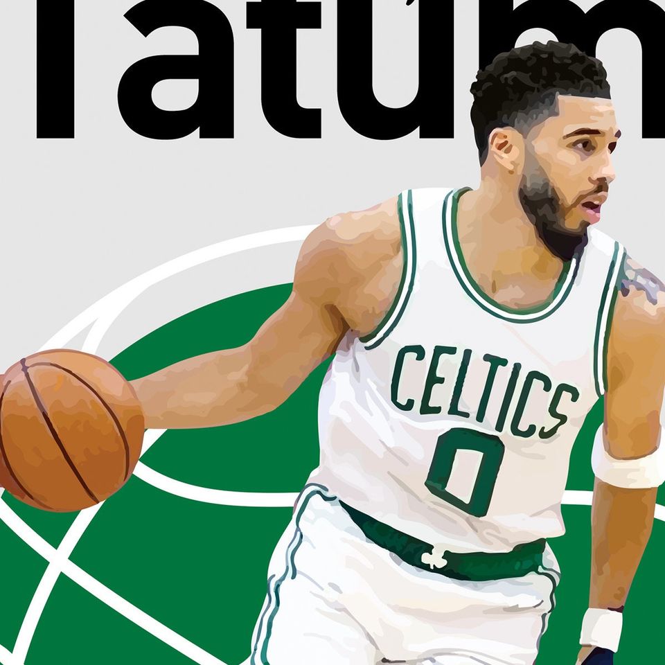 Jayson Tatum Wall art, Tatum Print, Tatum Celtics Poster, Minimalist Poster, Basketball Poster, Office Wall Art, Bedroom art, Jayson Tatum