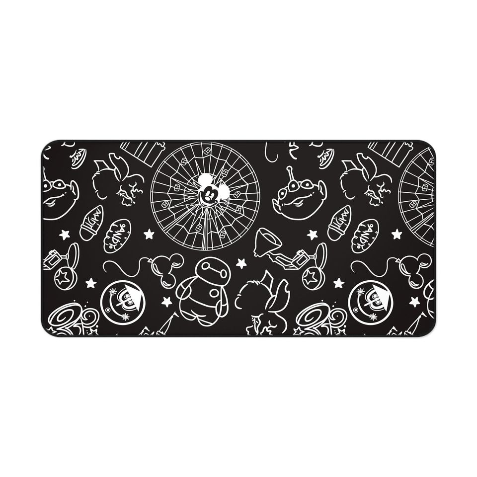 Whimsical Graphic Desk Mat, Fun Desk Accessory, Gift for Students