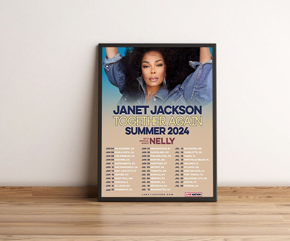 Janet Jackson Together Again Summer Tour 2024 Poster