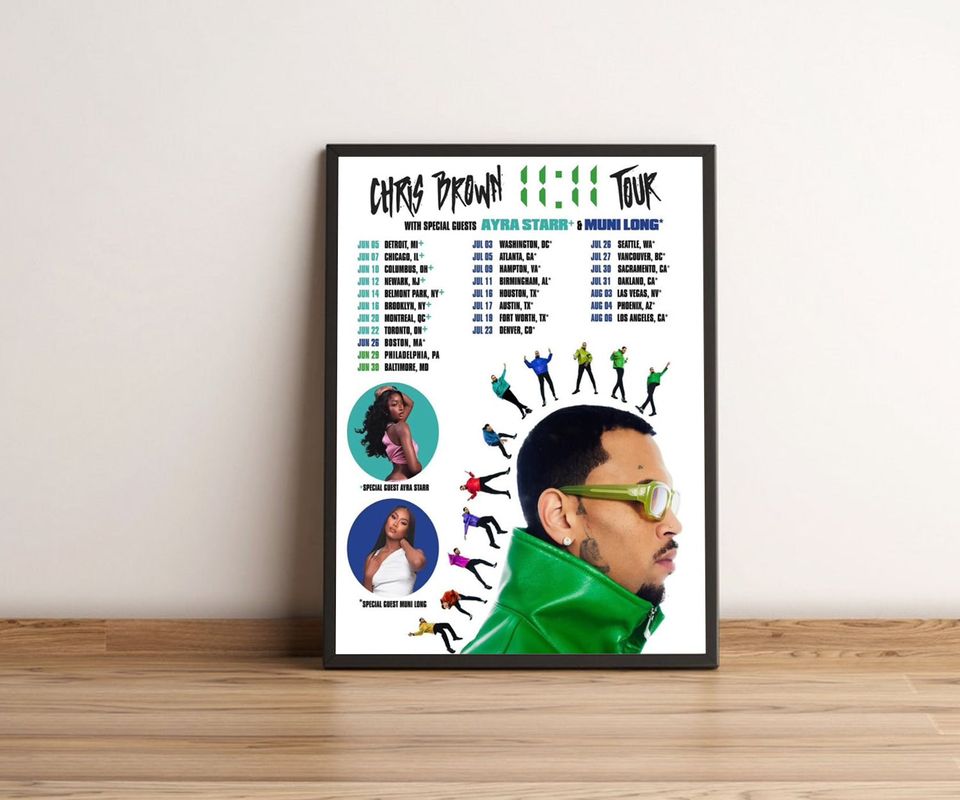 Chris Brown 11 11 Tour 2024 Tour Poster