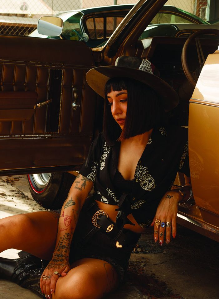 Permanent Vacation Button-Up Shirt | Pineapple Skull All Over Print | Tattoo Flash