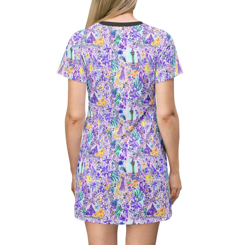 Tropical Princess Rapunzel Women's T-Shirt Dress