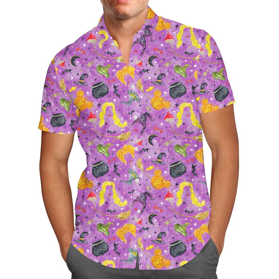 Hocus Pocus Mouse Ears - Theme Park Inspired Disney Hawaiian Shirt